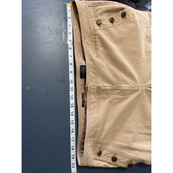 Talbots Khaki Wide-Leg Pants Side Button Details Size 16 - Picture 2 of 11